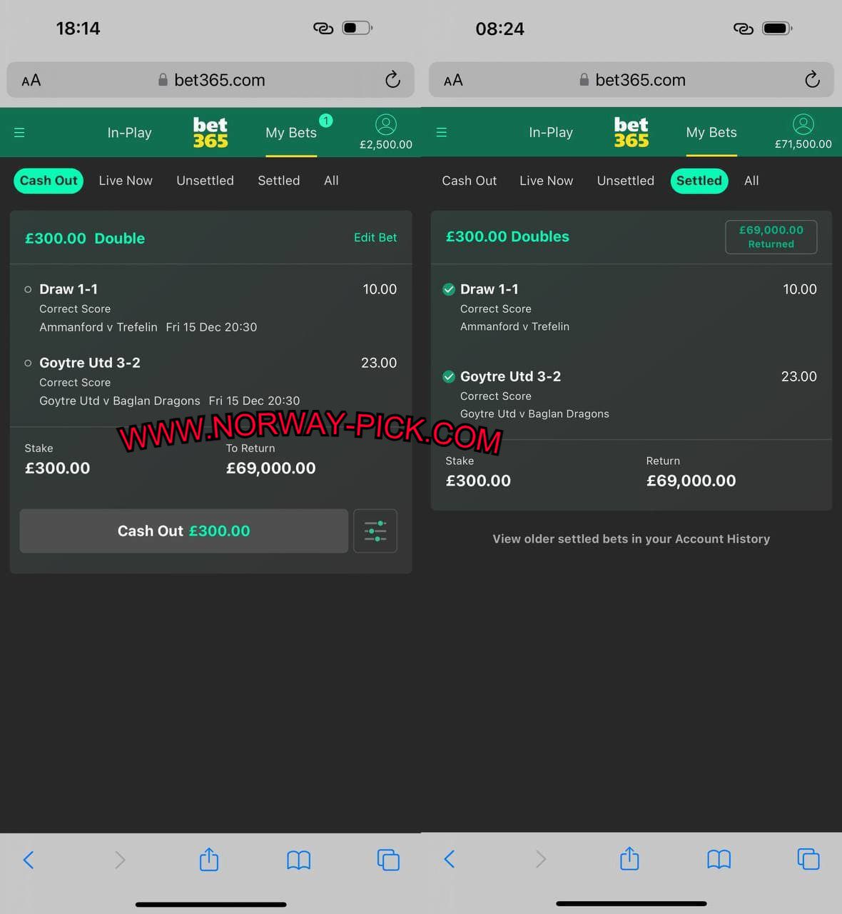 RIGGED TIPS NORWAY BETTING MATCHES
