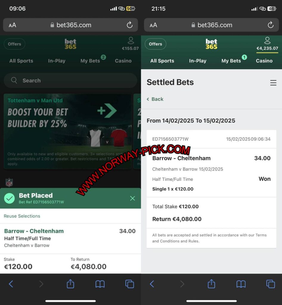 UK BET365 FIXED BETTING TIPS