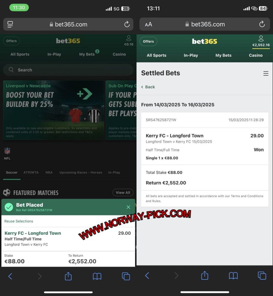 UK FIXED MATCHES BET365 HTFT