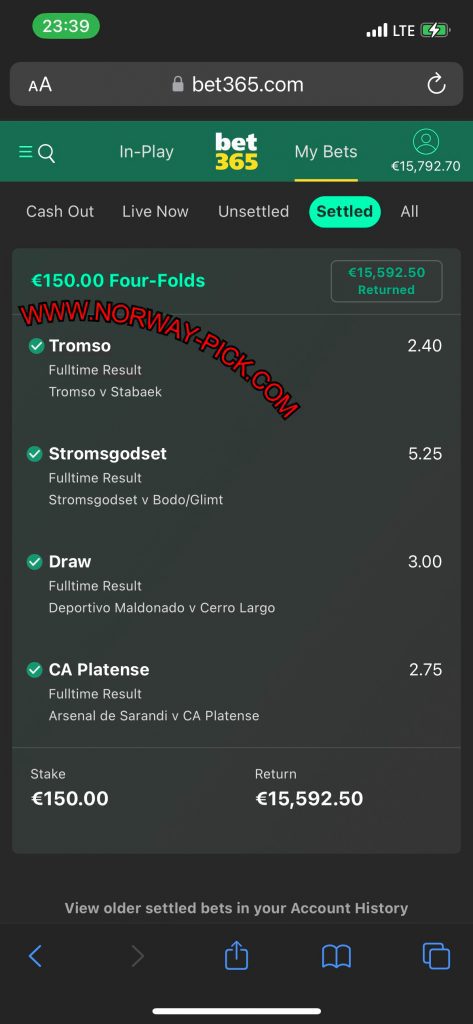 NORWAY BETTING TIPS - VIP TICKET FIXED MATCHES