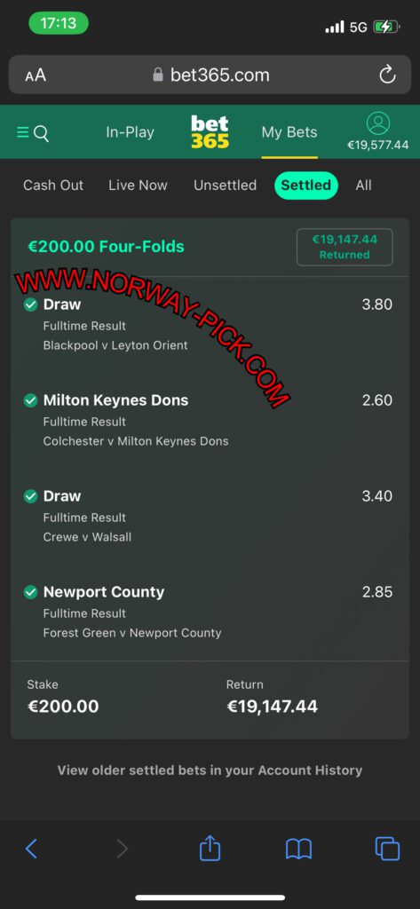 RIGGED FIXED MATCHES BET ODDS 1X2
