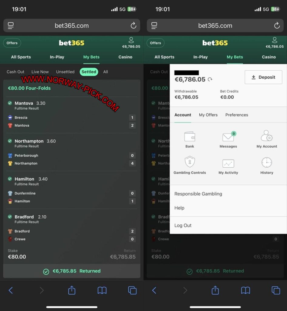 UK BET365 VIP FIXED MATCHES 1X2