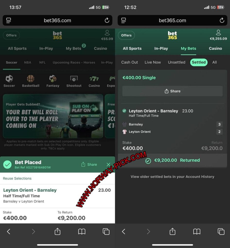 BET365 UK FIXED MATCHES
