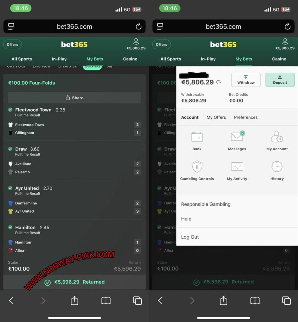 NORWAY FIXED MATCHES TIPS 1X2