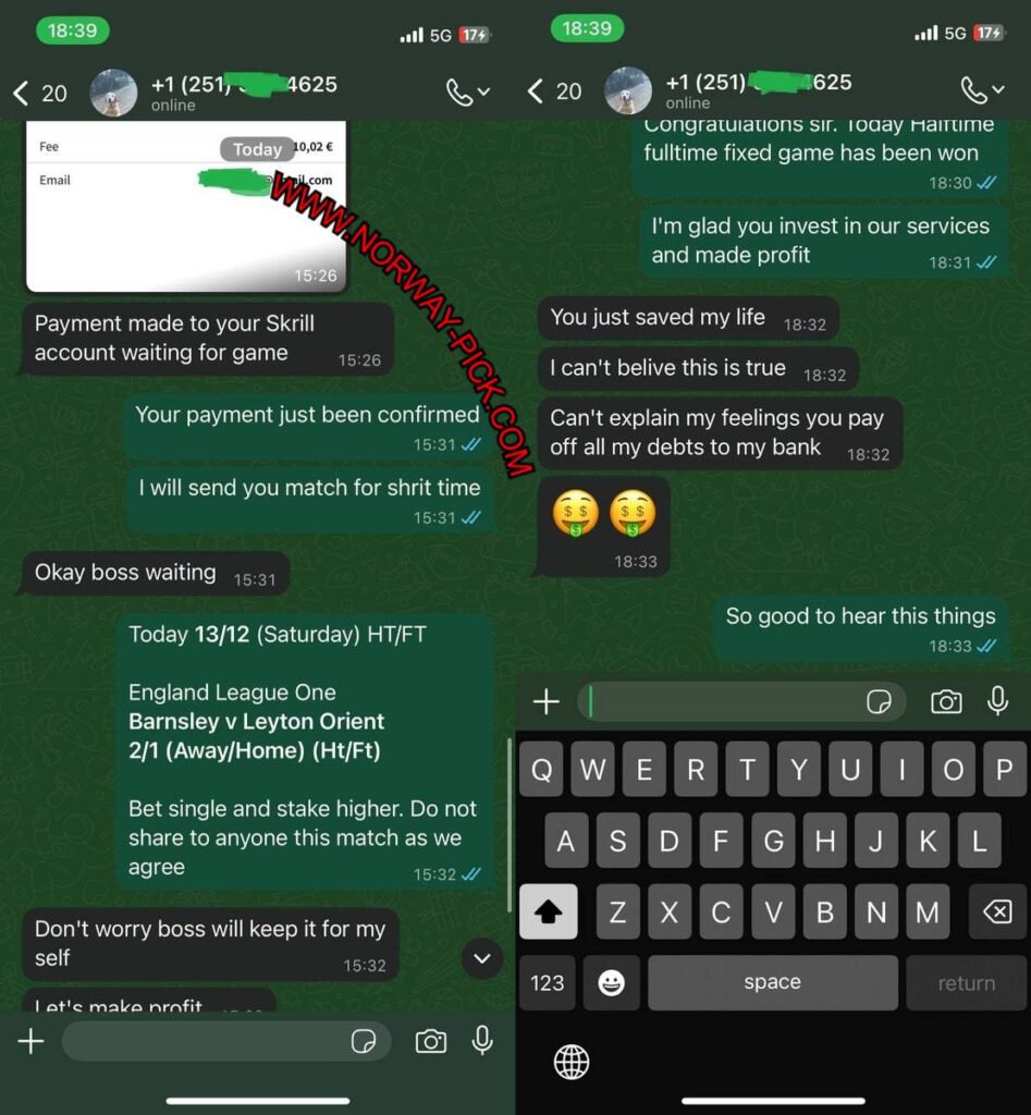 UK WHATSAPP FIXED MATCHES