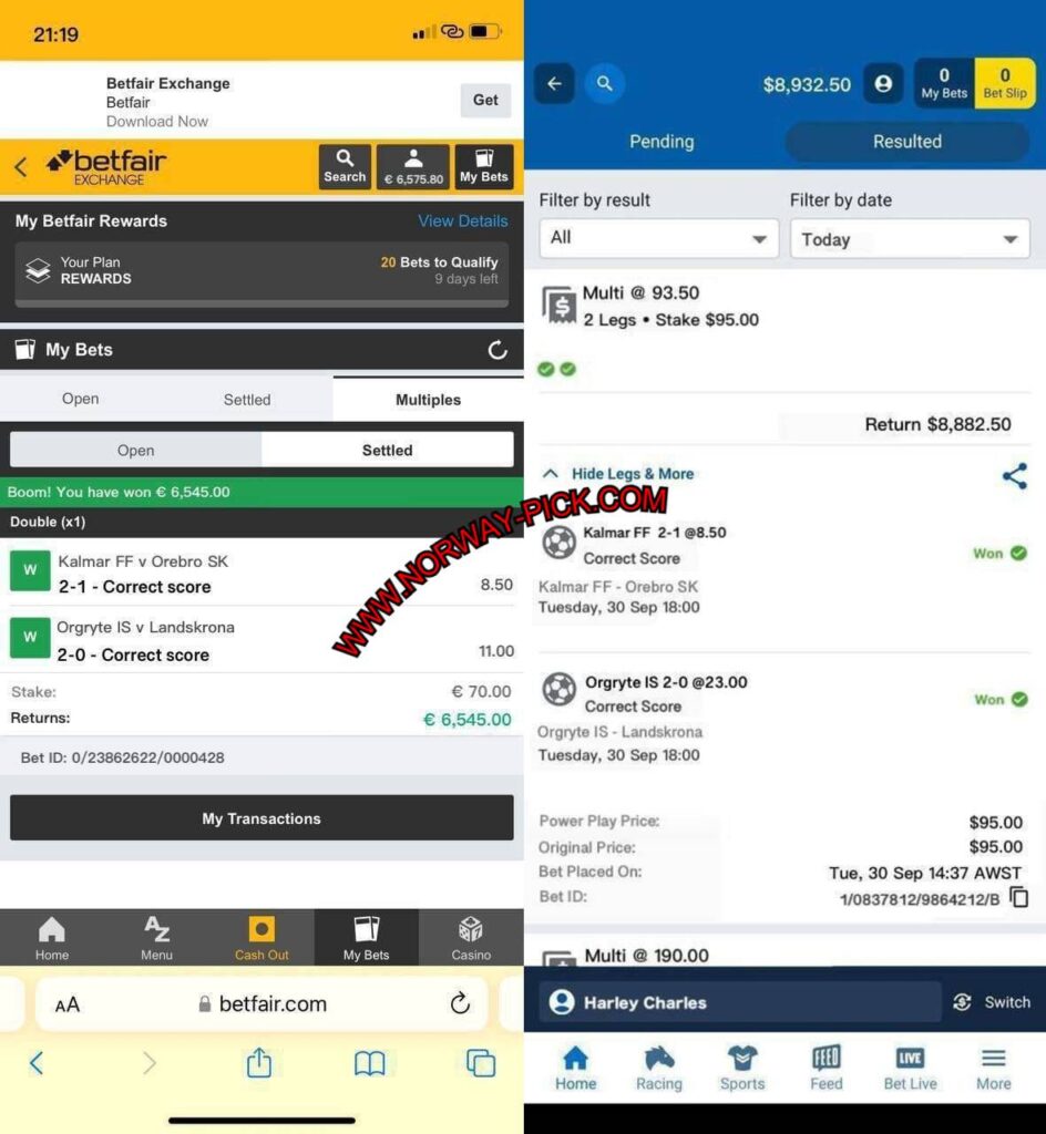 BETFAIR CORRECT SCORE FIXED MATCHES