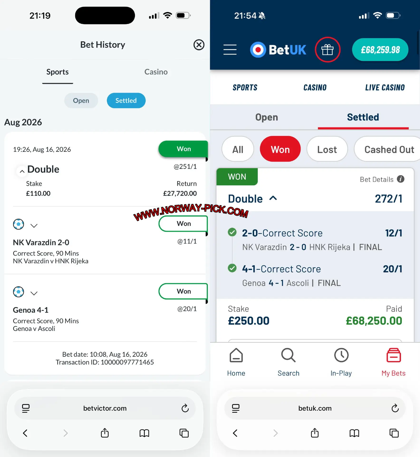 BETUK CORRECT SCORE MATCHES BETUK CORRECT SCORE MATCHES