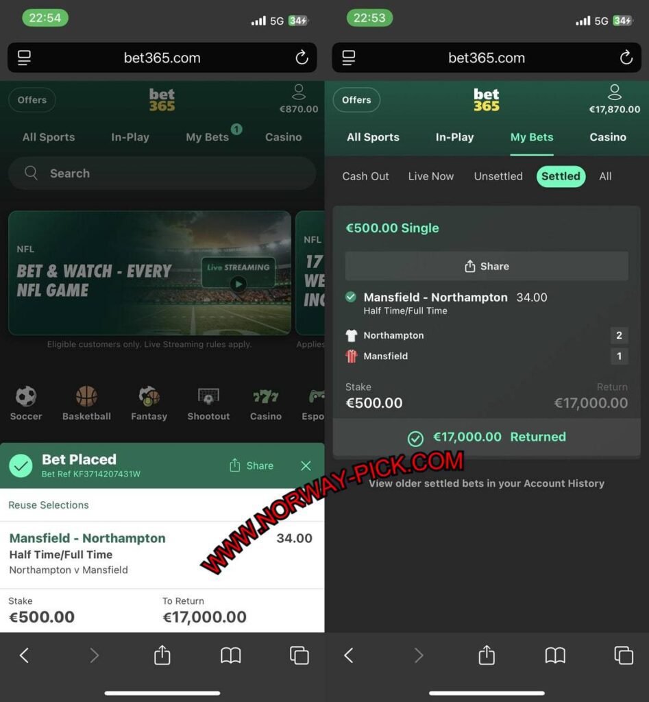 FIXED MATCHES UK HTFT BETS