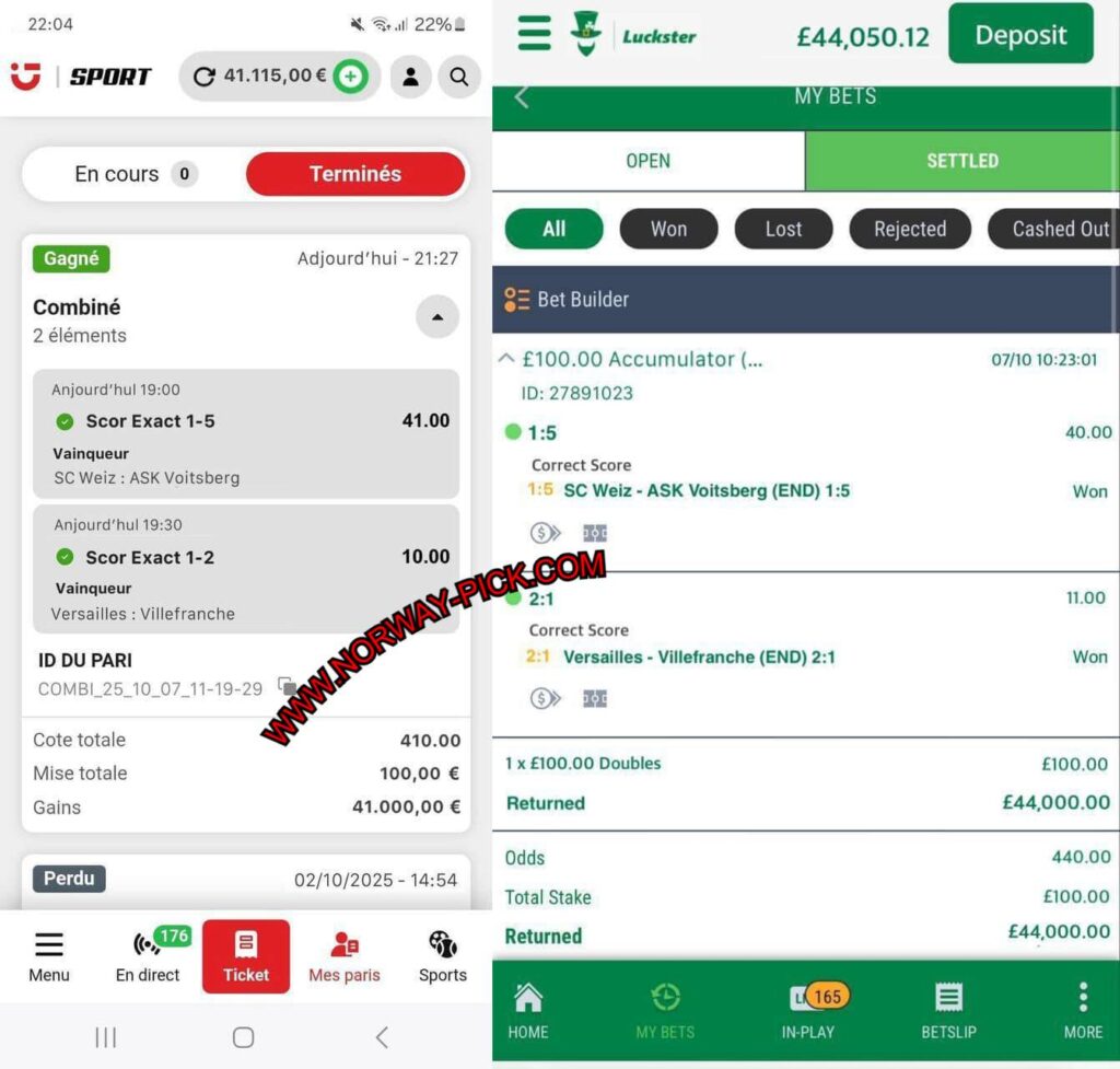 Luckster Football Fixed Match Tips