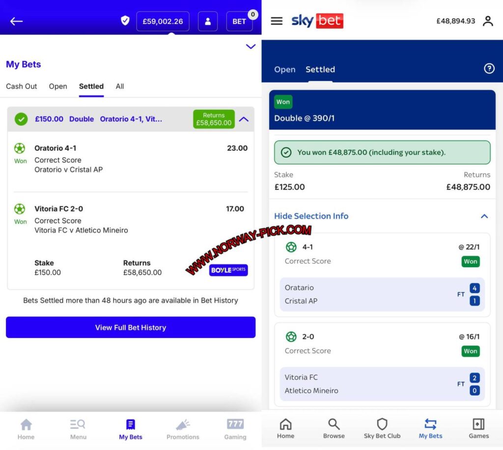 LADBROKES CORRECT SCORE FIXED MATCHES SKYBET Correct Score Fixed Matches Tips