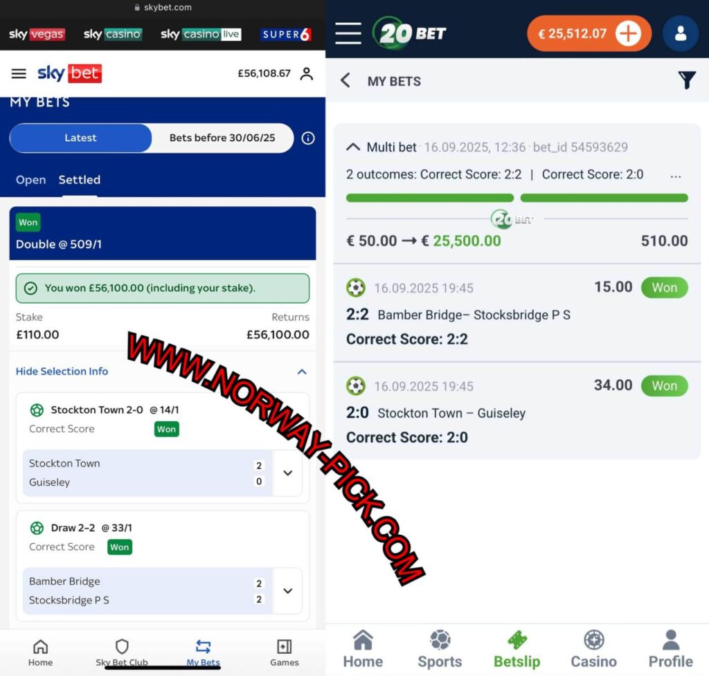 SkyBet Correct Score Fixed Matches Tips